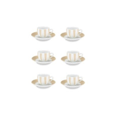 SET 6 TAZZA CAFFE GEOMETRIC TORTORA FADE